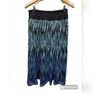 Size 6 Cotton Blend Tie Dye Multicolor Skirt Stretch Waist